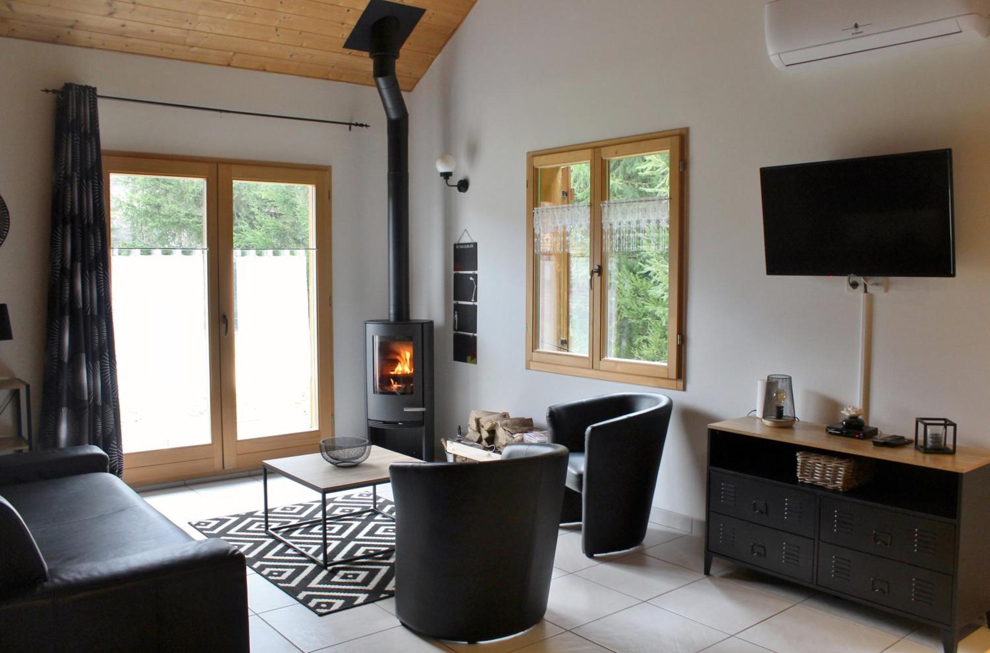 Chalet De Charme Le Contemporain Ney Exterior foto