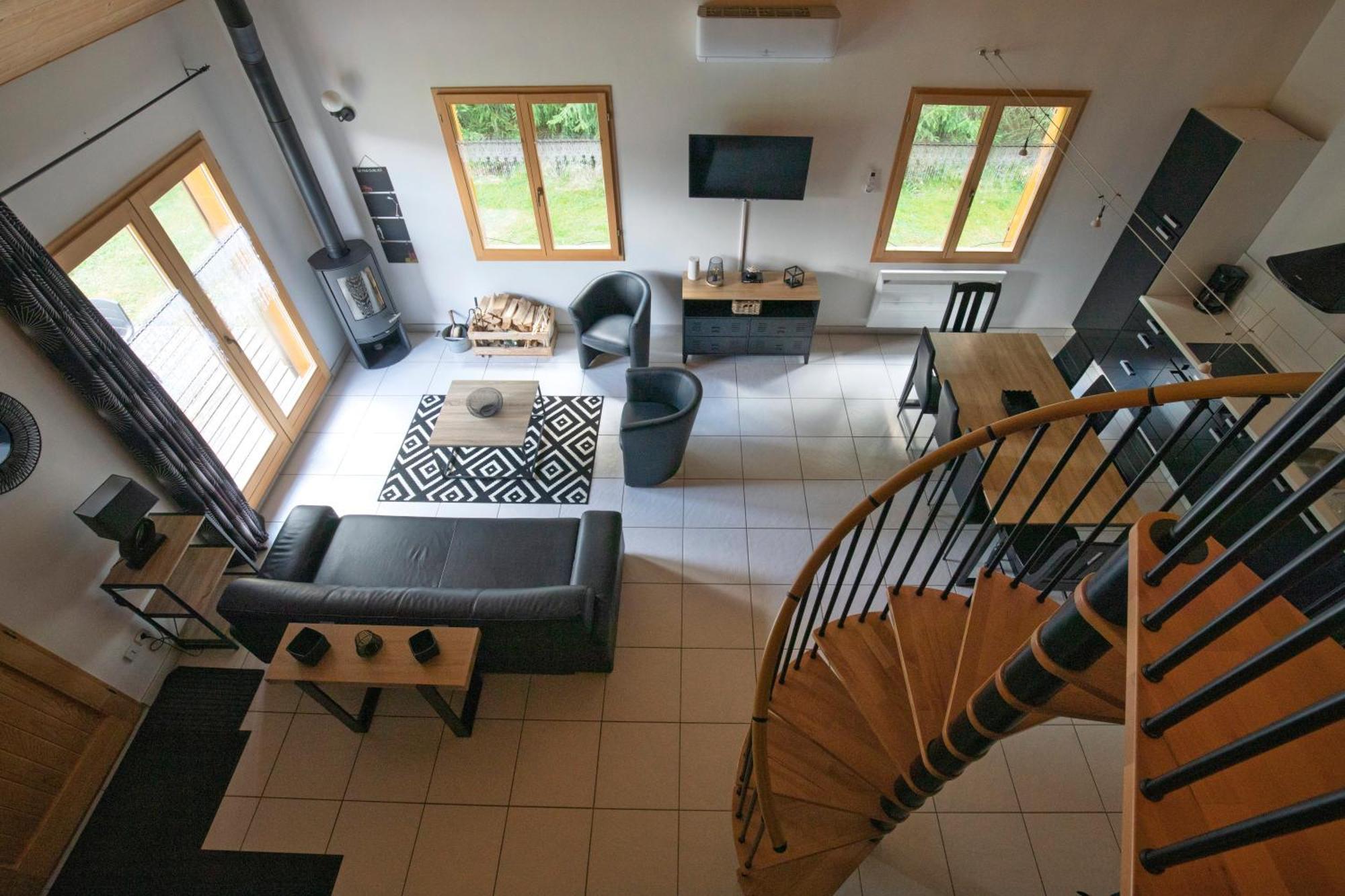 Chalet De Charme Le Contemporain Ney Exterior foto